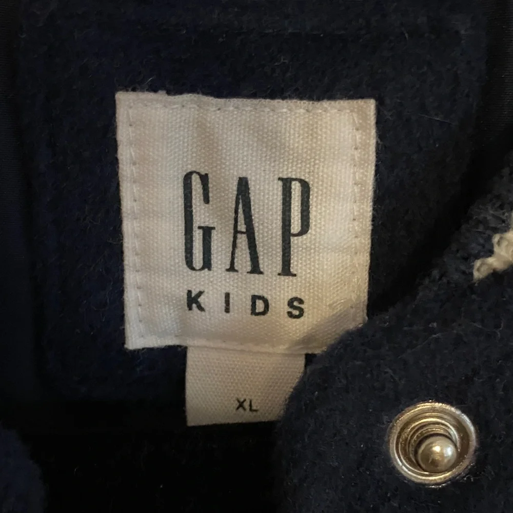 GAP Navy and White Varsity Jacket